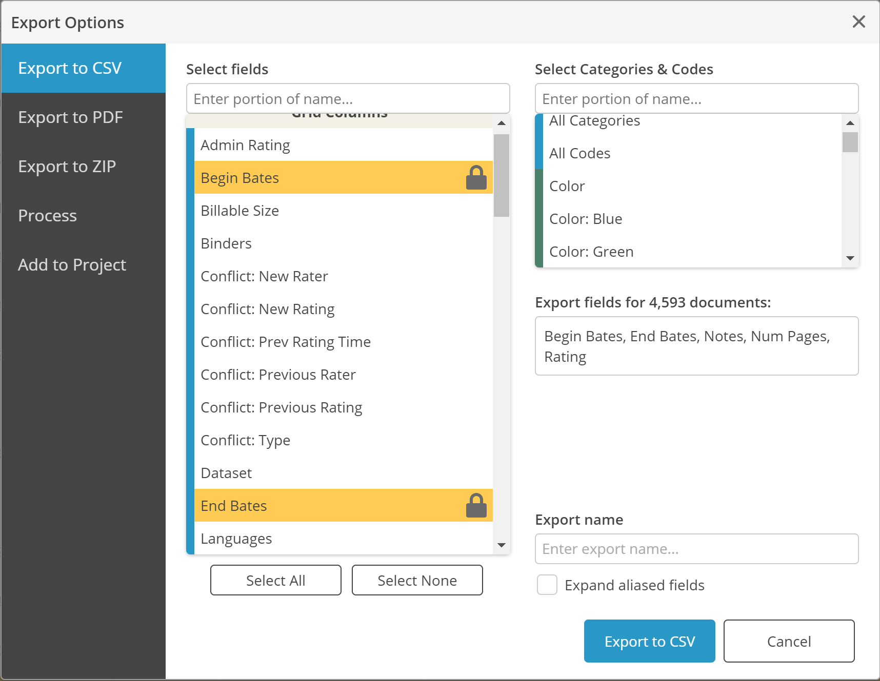 exiftool export to csv