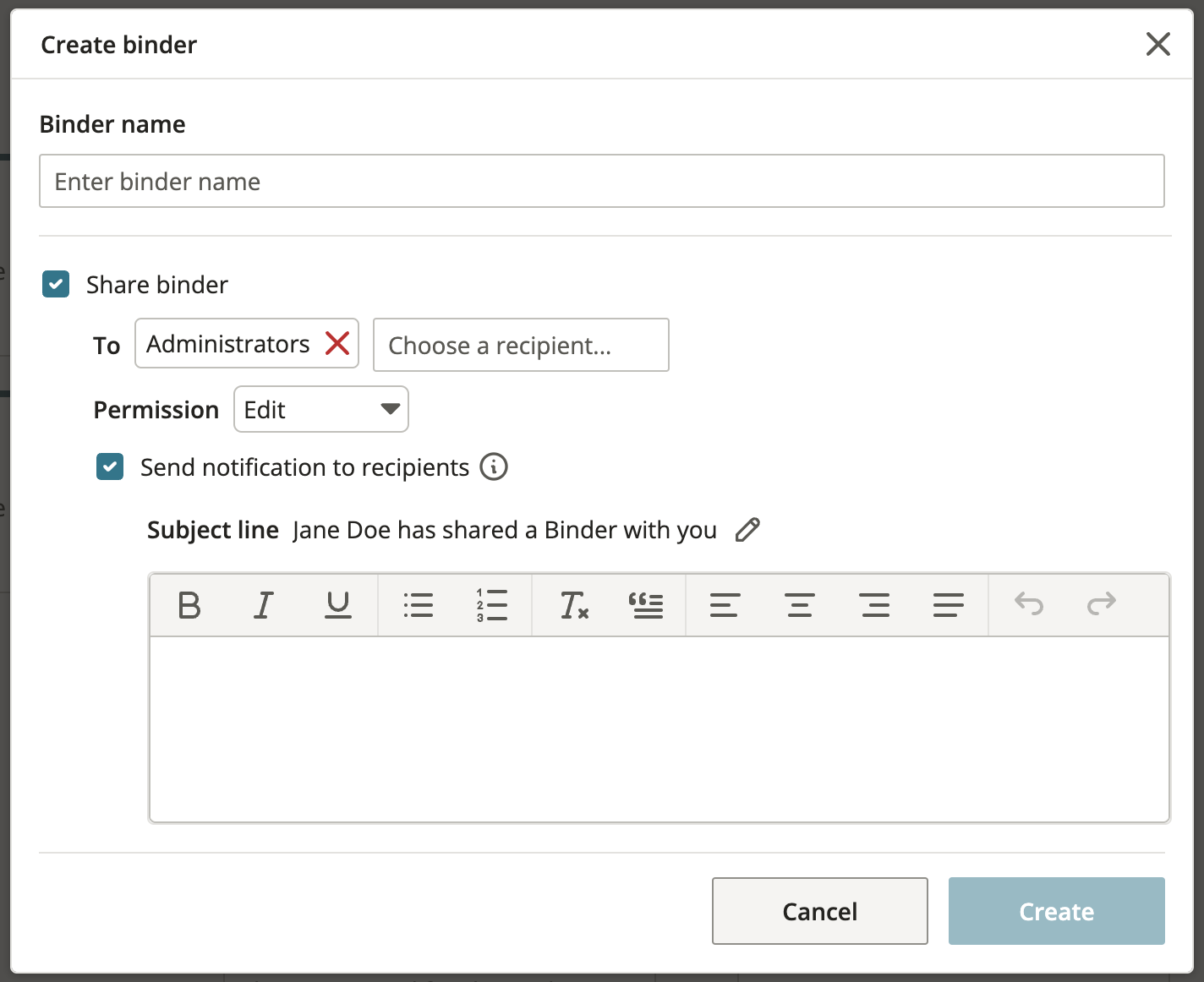 Binders – Knowledge Base