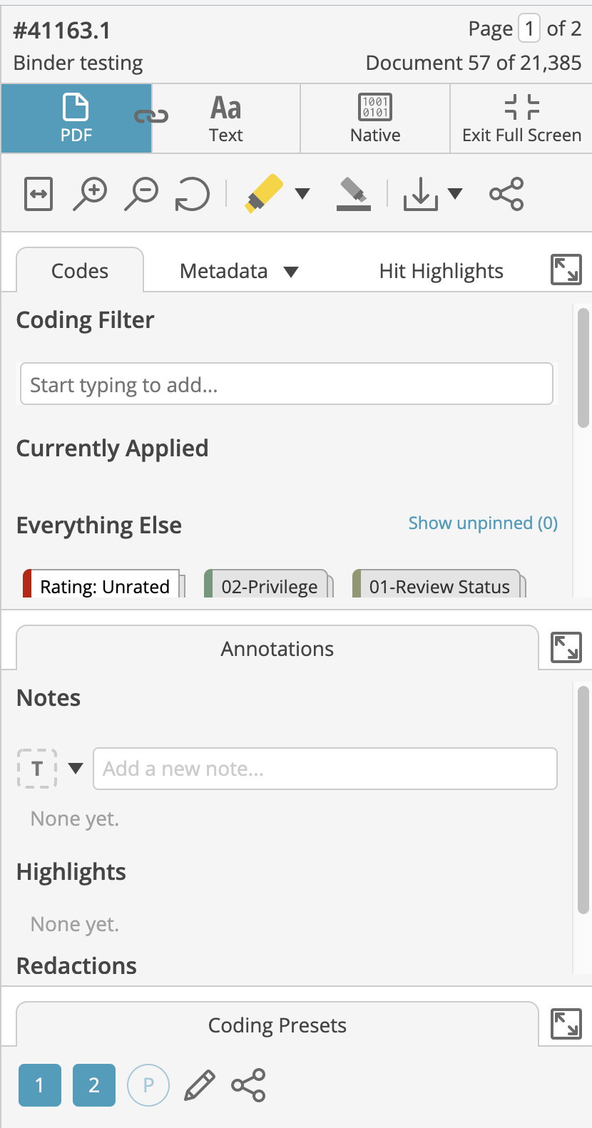 How to Code a Document in the Review Window and Use Coding Presets ...