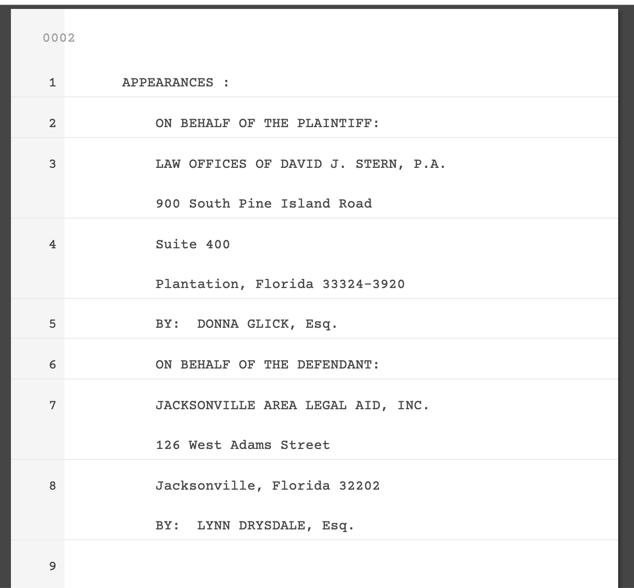 Deposition 3 of 3: Summary and Transcript View Knowledge Base