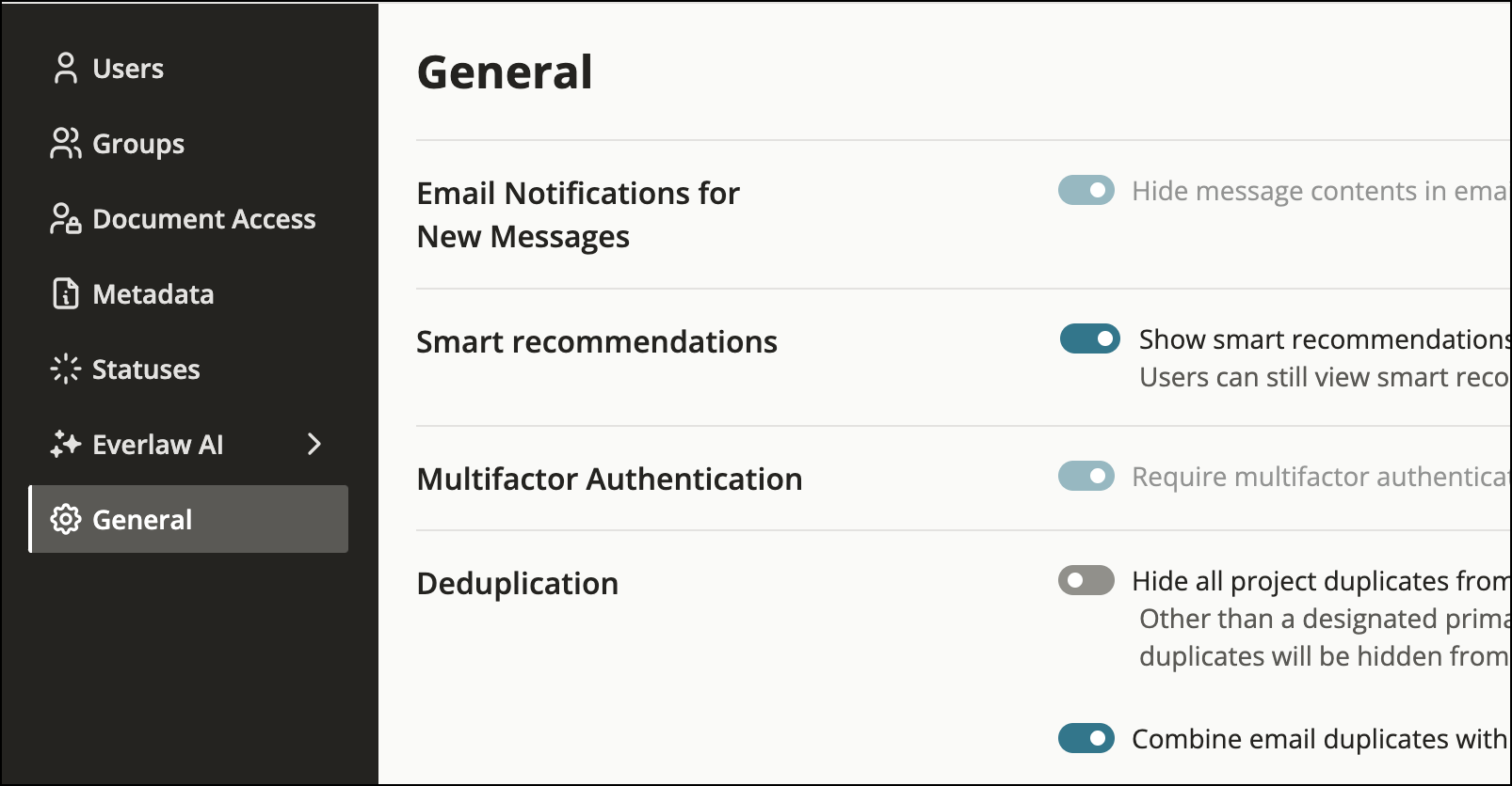 Early Case Assessment Databases – Knowledge Base