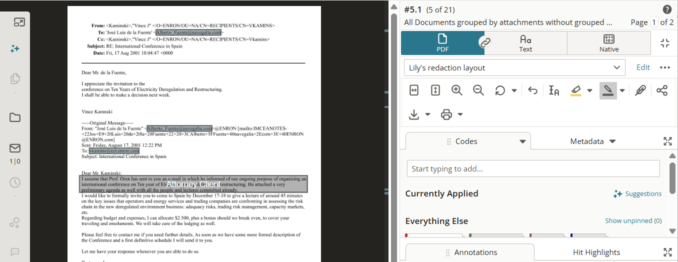 Navigating and Viewing Documents in the Review Window – Knowledge Base