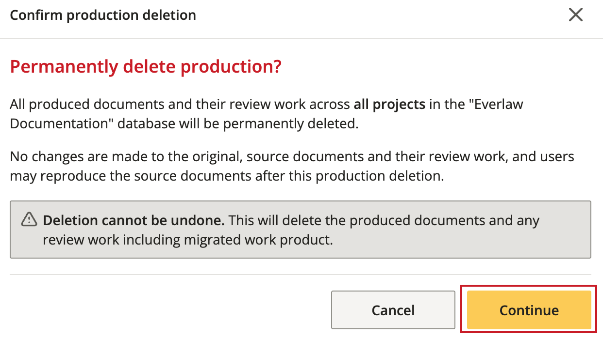 continue to delete production.png
